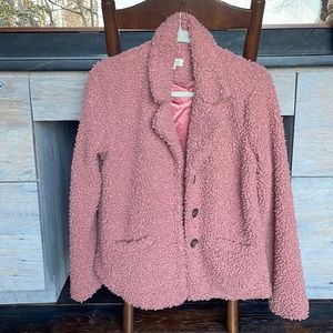 Roolee Dusty Rose Sherpa Jacket, NWOT, Women’s Small